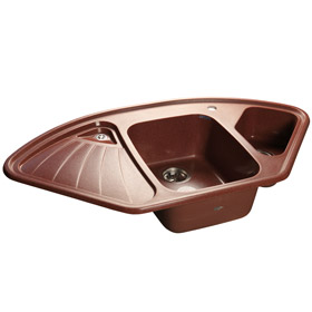 Мойка GranFest Corner GF-C1040E Красный марс