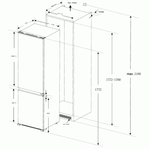 Холодильник Lex RBI 275.21 DF схема установки