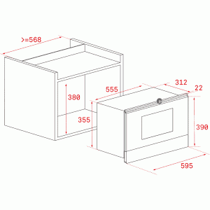 Микроволновка Teka ML 8220 BIS L Night River Black схема установки