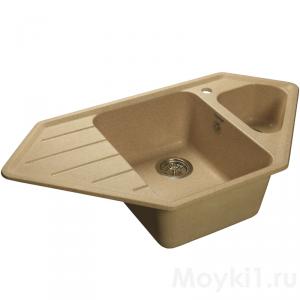 Мойка GranFest Corner GF-C950E Бежевый