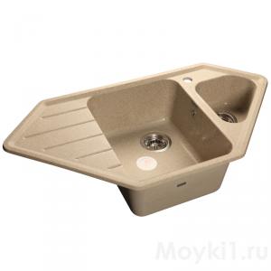 Мойка GranFest Corner GF-C950E Песочный
