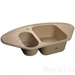 Мойка GranFest Corner GF-C960E Бежевый