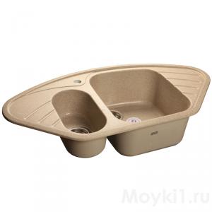 Мойка GranFest Corner GF-C960E Песочный