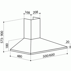 Вытяжка Lex Basic 600 Inox схема установки