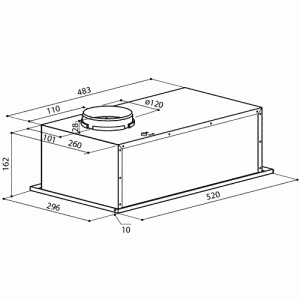 Вытяжка Lex GS BLOC ECO 600 Inox схема установки