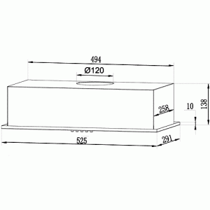 Вытяжка Lex GS BLOC Light 600 White схема установки