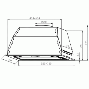 Вытяжка Lex GS BLOC P 900 White схема установки
