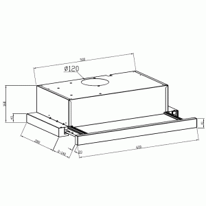 Вытяжка Lex Hubble G 2M 600 Ivory Light схема установки