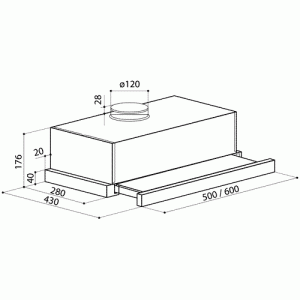 Вытяжка Lex Hubble G 2M 600 Ivory схема установки