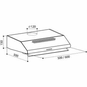 Вытяжка Lex Simple 2M 600 Inox схема установки
