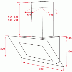 Вытяжка Teka DLV 985 Stone Grey схема установки