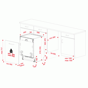 Посудомоечная машина Teka DFI 46700 схема установки