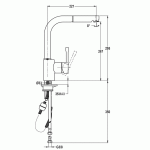 Смеситель Teka ARK 938 Чёрная Эмаль схема установки