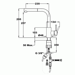 Смеситель Teka ARN 938 Хром схема установки