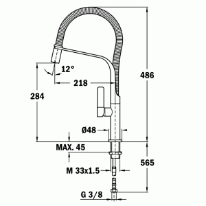 Смеситель Teka FO 997 Черный схема установки