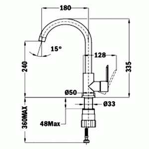 Смеситель Teka IN 915 Хром схема установки