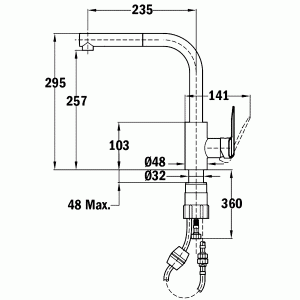 Смеситель Teka IN 938 Хром схема установки