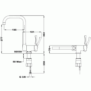 Смеситель Teka MTP 984 Хром схема установки