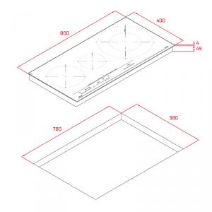 Варочная панель TEKA IZC 83620 MST BLACK схема установки