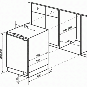 Холодильник встраиваемый MAUNFELD MBF88SW-схема-установки