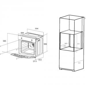 Шкаф духовой электрический MAUNFELD EOEC.586B2 схема установки