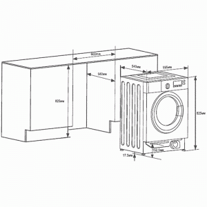 Встраиваемая стиральная машина MAUNFELD MBWM148S-схема-установки