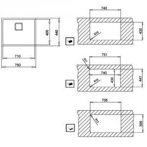 Мойка TEKA FLEXLINEA RS15 71.40 M-XT 1B PureClean схема установки