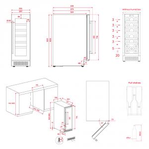 Встраиваемый винный кулер TEKA Sommelier RVU 10020 схема установки