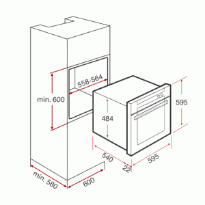 Духовка Teka FGA 820 схема установки