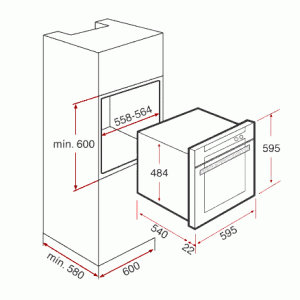 Духовка Teka FGE 730 схема установки