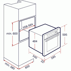 Духовка Teka HL 870 схема установки