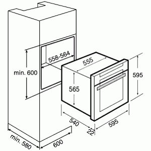 Духовка Teka HL 890 схема установки