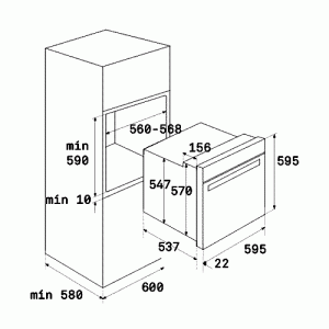 Духовка Teka HLB 840 P схема установки