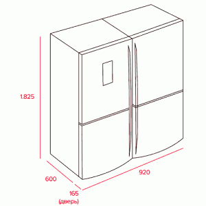 Холодильник Teka NFE 900 X схема установки