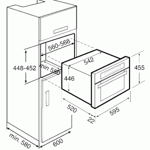 Микроволновка Teka MCL 32 BIS STAINLESS STEEL схема установки