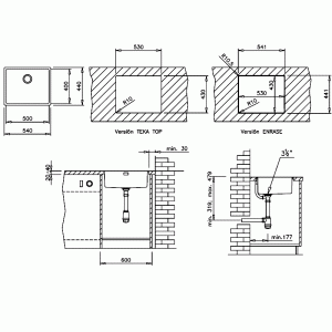 Мойка Teka TOP LINEA R15 50.40 Полировка схема установки