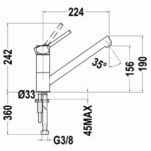 Смеситель Teka AUK 913 Хром схема установки