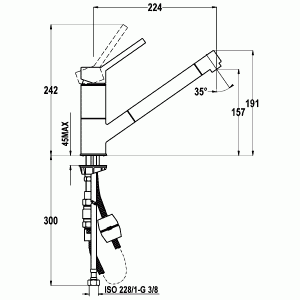 Смеситель Teka AUK 978 схема установки