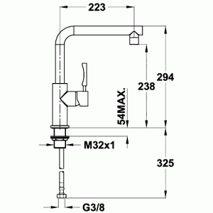 Смеситель Teka INX 914 Нержавеющая сталь схема установки