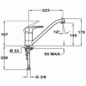 Смеситель Teka MS1 схема установки