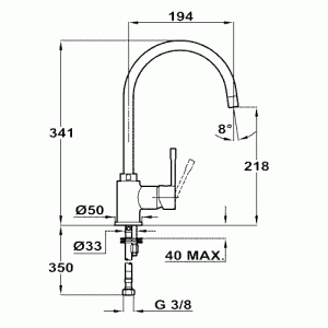 Смеситель Teka SP 995 Кварц схема установки