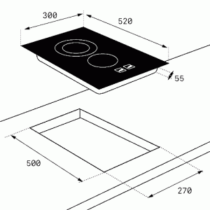 Варочная панель Teka TR 3220 схема установки