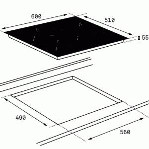 Варочная панель Teka IZ 6320 белая схема установки