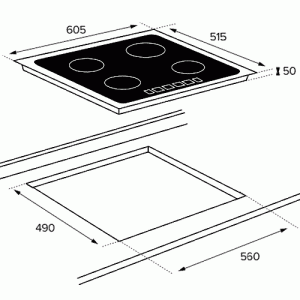 Варочная панель Teka IT 6450 IKNOB схема установки