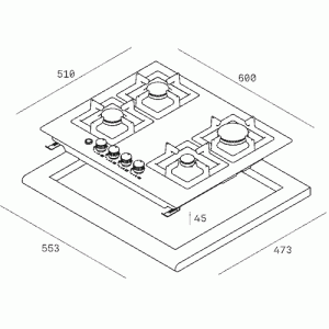 Варочная панель Teka EFX 60 4G AI AL CI DR схема установки