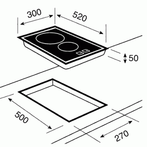 Варочная панель Teka IR 3200 схема установки