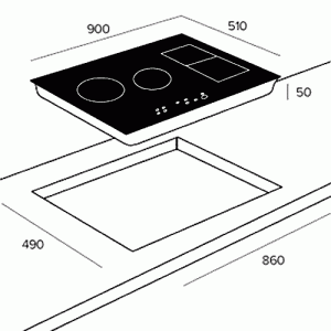 Варочная панель Teka iHob IRF 9480 TFT схема установки