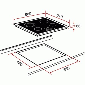 Варочная панель Teka TB 600 схема установки