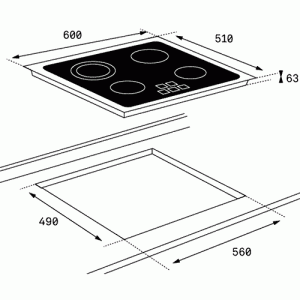 Варочная панель Teka TR 6415 схема установки