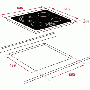 Варочная панель Teka TT 6420 схема установки